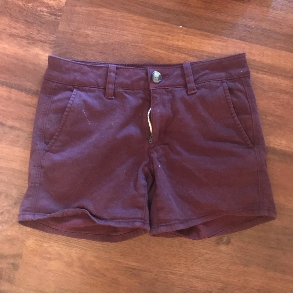 American eagle burgundy shorts